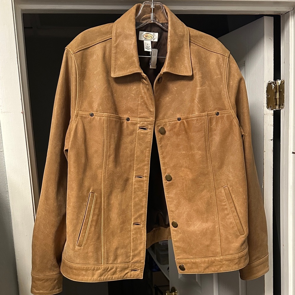 Talbots Tan Leather Jacket for Women